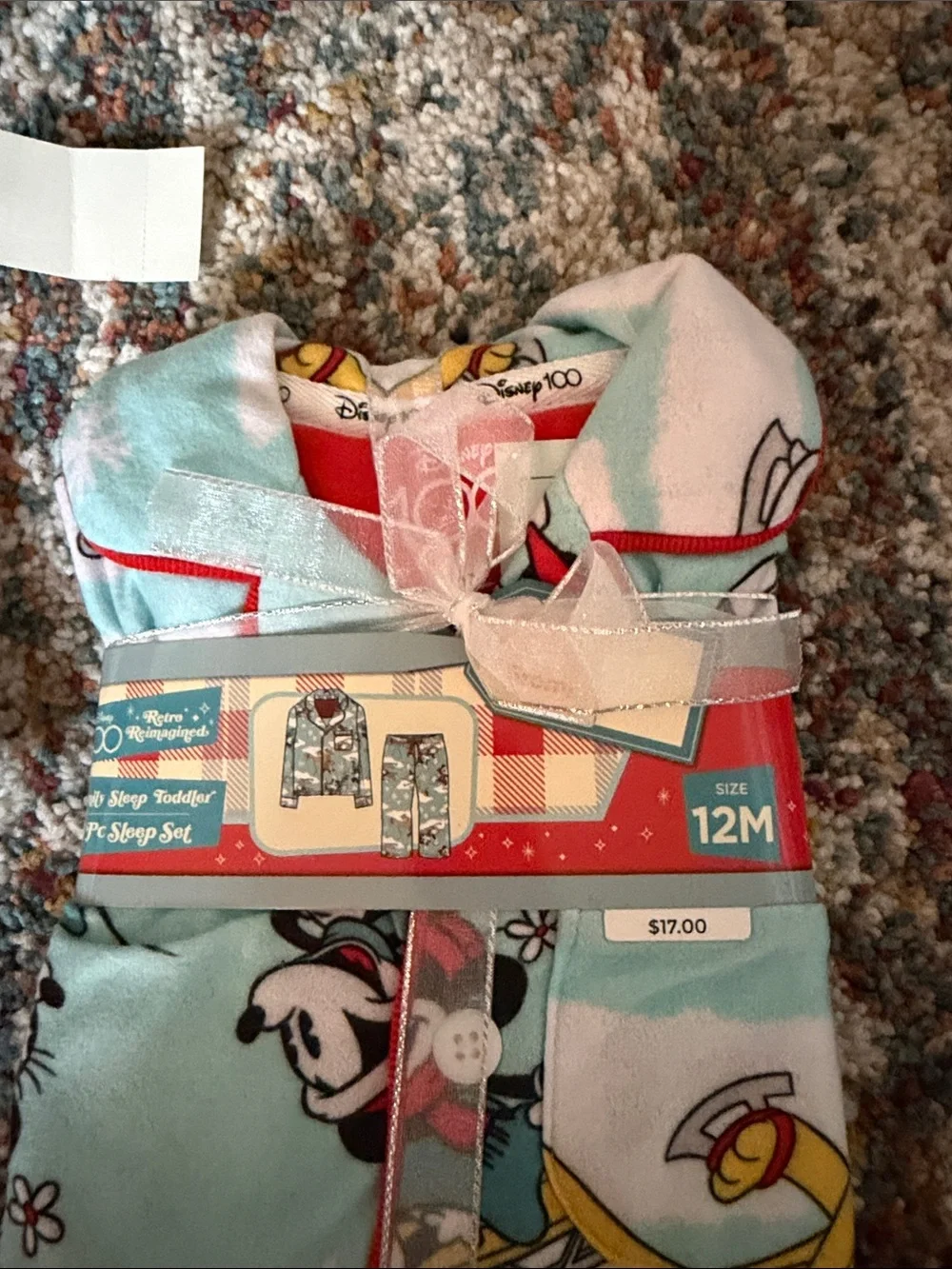 Disney Mint and White Toddler Pajama 2-Pack with Character Prints